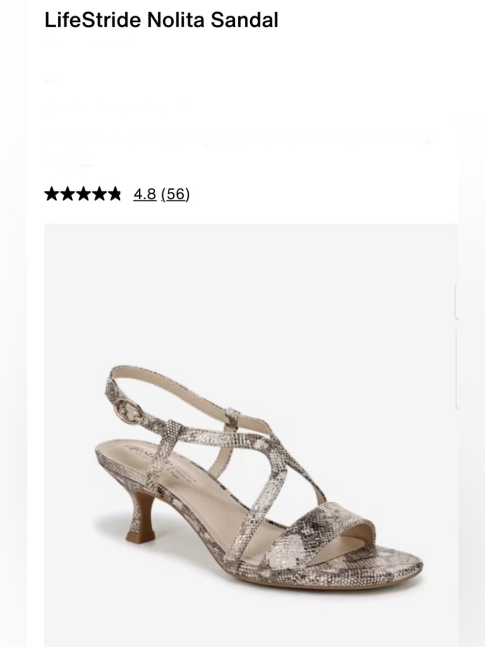 *new* Life Stride Nolita Sandal - Taupe Snake Print